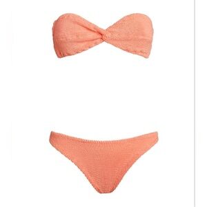 Hunza G Ariel twisted orange swim set